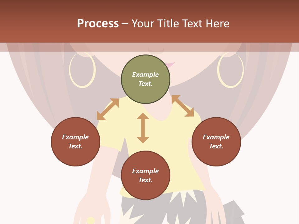 A Girl With Brown Hair Is Standing Next To A Wall PowerPoint Template