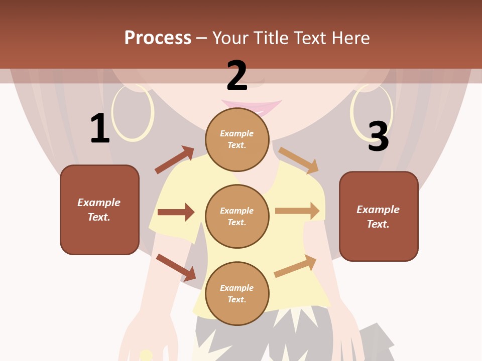 A Girl With Brown Hair Is Standing Next To A Wall PowerPoint Template