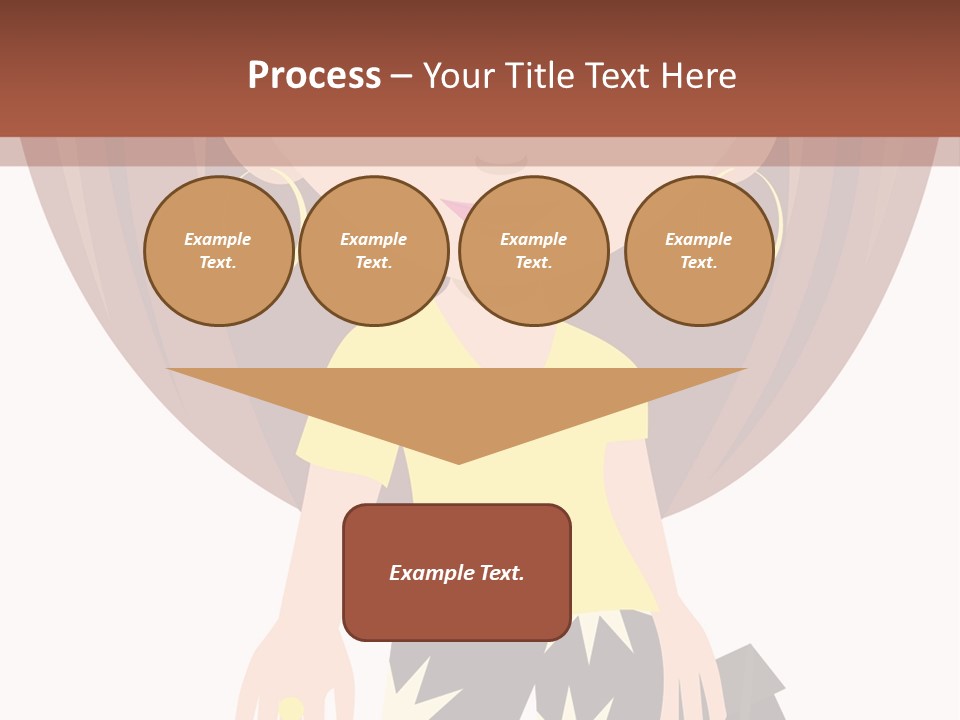 A Girl With Brown Hair Is Standing Next To A Wall PowerPoint Template