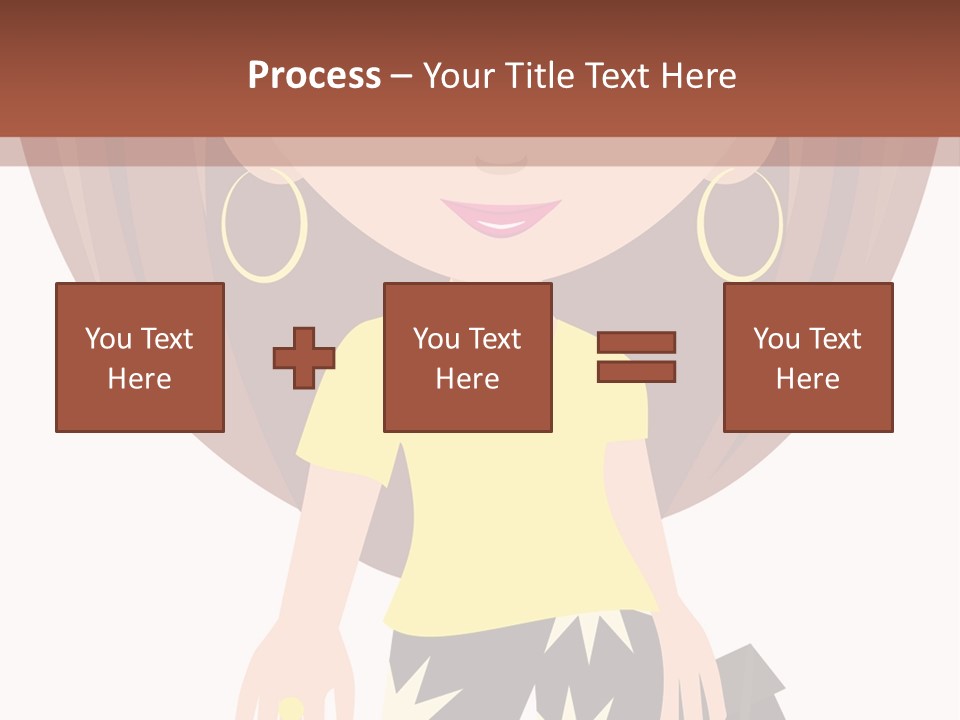 A Girl With Brown Hair Is Standing Next To A Wall PowerPoint Template