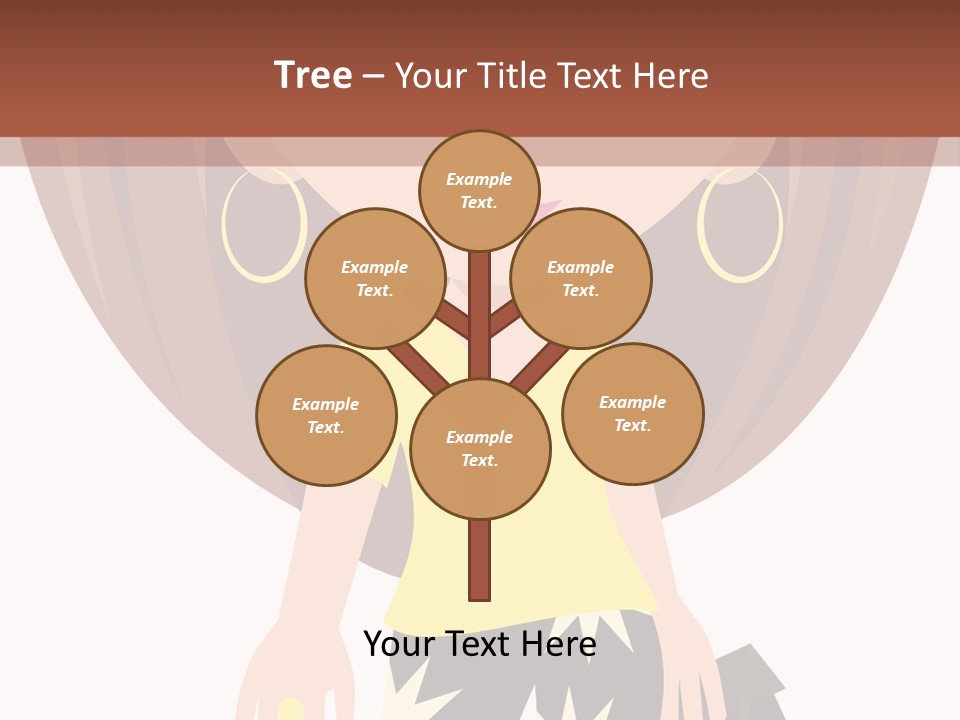 A Girl With Brown Hair Is Standing Next To A Wall PowerPoint Template