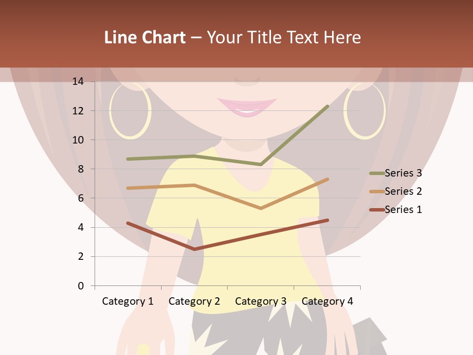 A Girl With Brown Hair Is Standing Next To A Wall PowerPoint Template