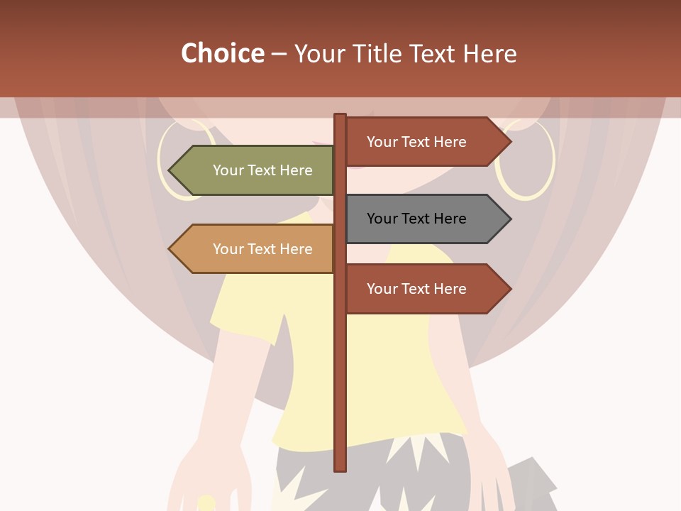 A Girl With Brown Hair Is Standing Next To A Wall PowerPoint Template