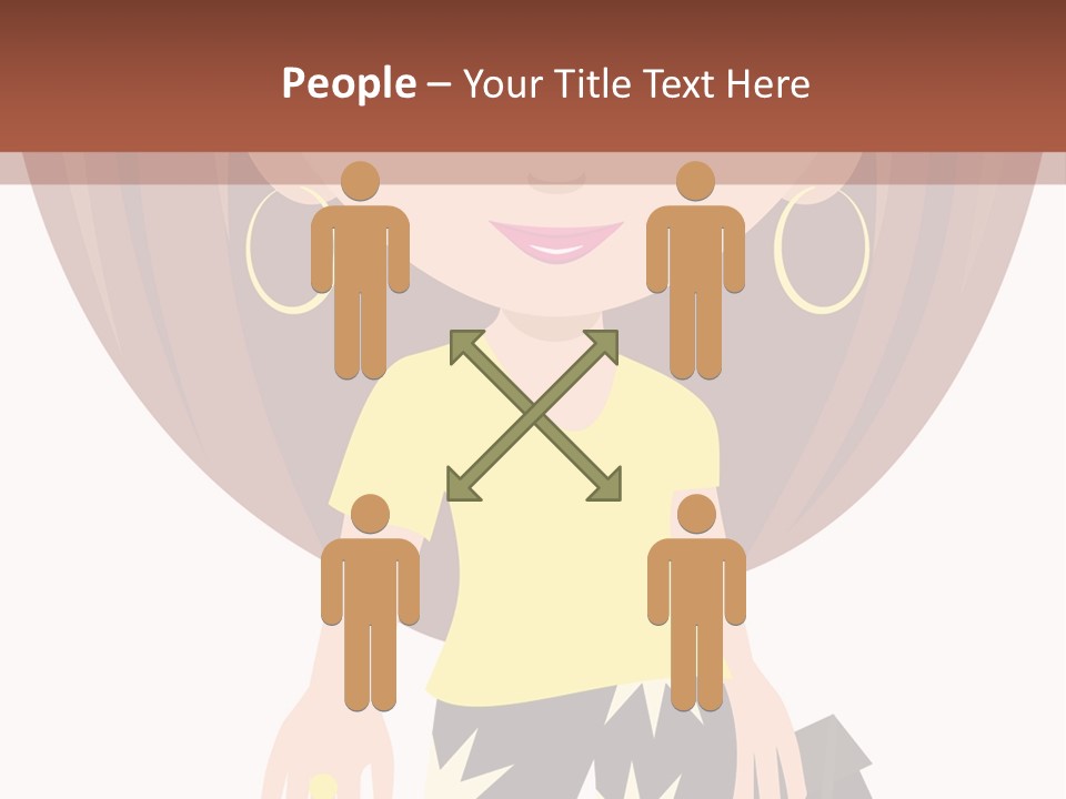 A Girl With Brown Hair Is Standing Next To A Wall PowerPoint Template