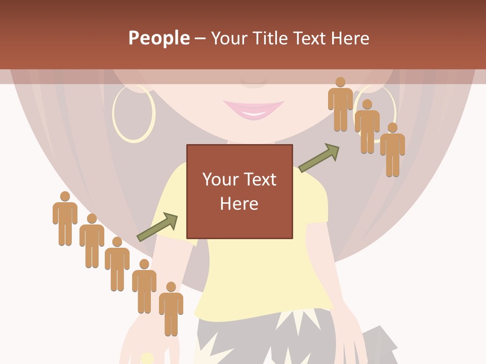 A Girl With Brown Hair Is Standing Next To A Wall PowerPoint Template