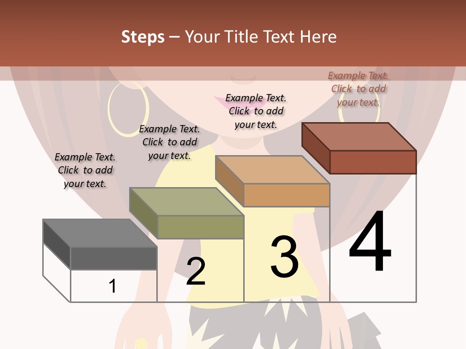 A Girl With Brown Hair Is Standing Next To A Wall PowerPoint Template