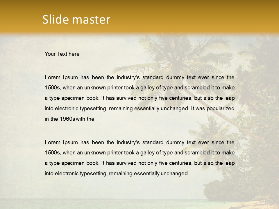 Island Shiny Tranquil PowerPoint Template