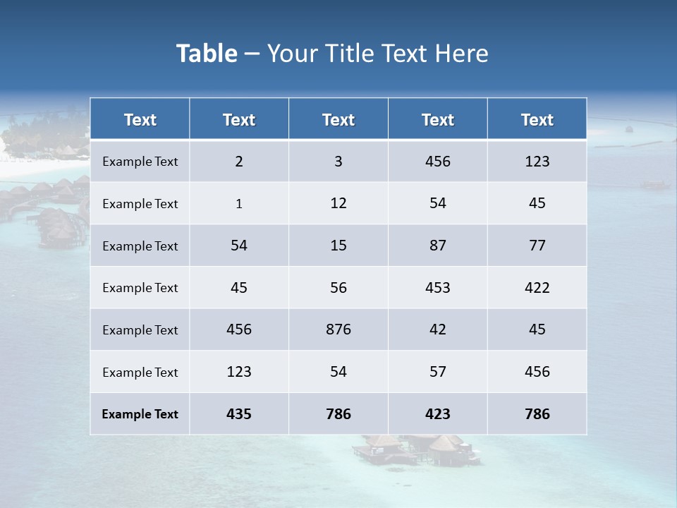 Seascape Calm Vacation PowerPoint Template