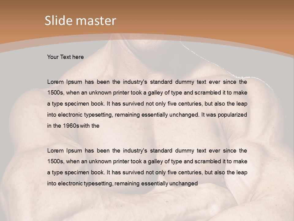 Athlete Y Chest PowerPoint Template