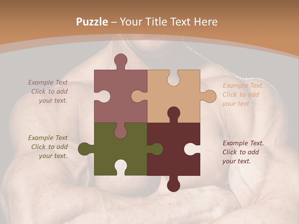 Athlete Y Chest PowerPoint Template