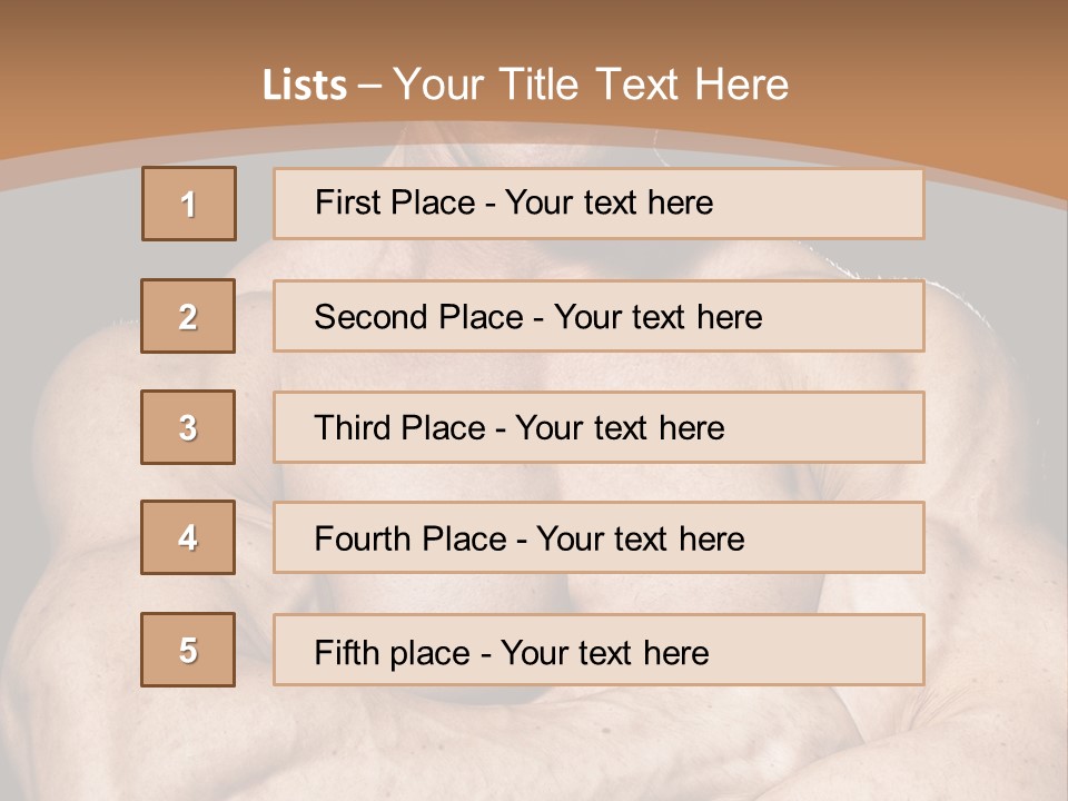 Athlete Y Chest PowerPoint Template