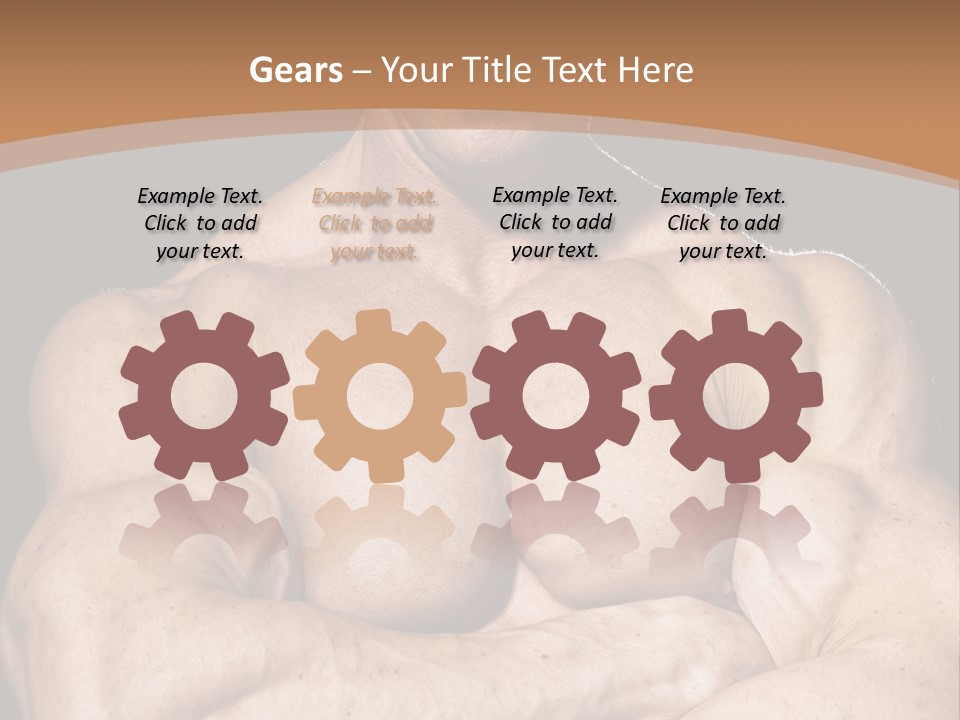 Athlete Y Chest PowerPoint Template