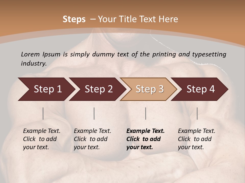 Athlete Y Chest PowerPoint Template