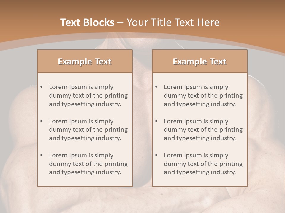 Athlete Y Chest PowerPoint Template