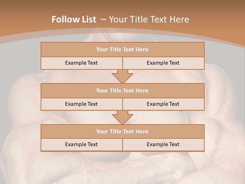 Athlete Y Chest PowerPoint Template