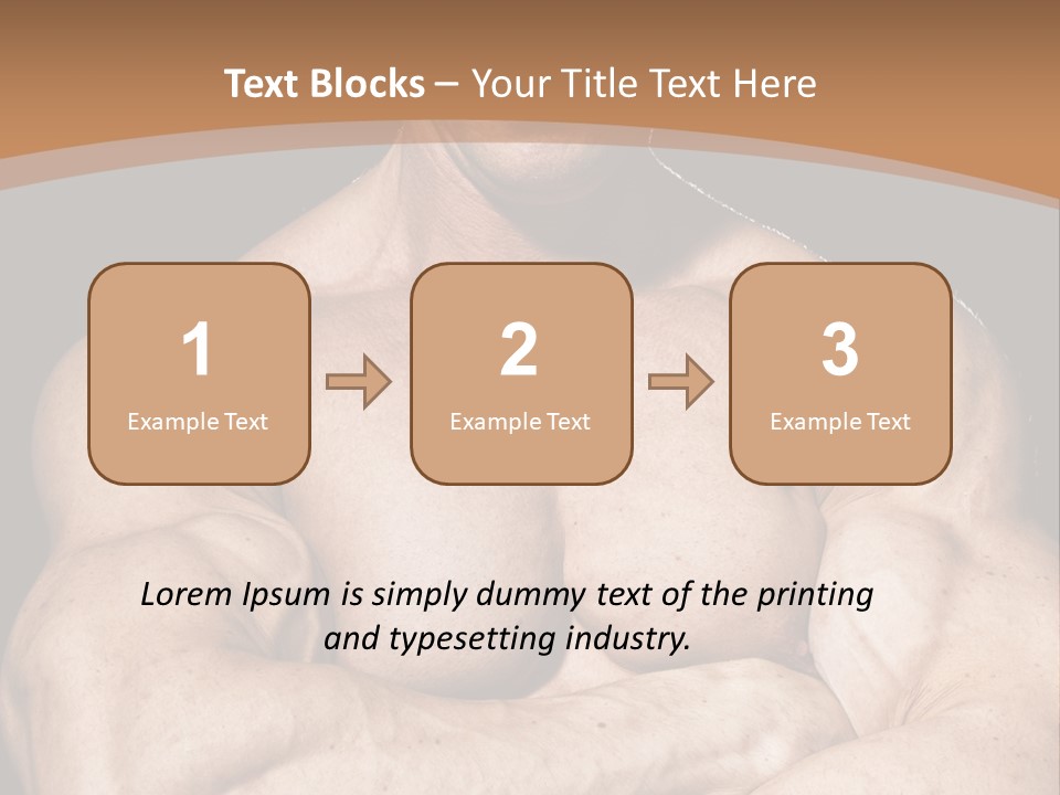 Athlete Y Chest PowerPoint Template