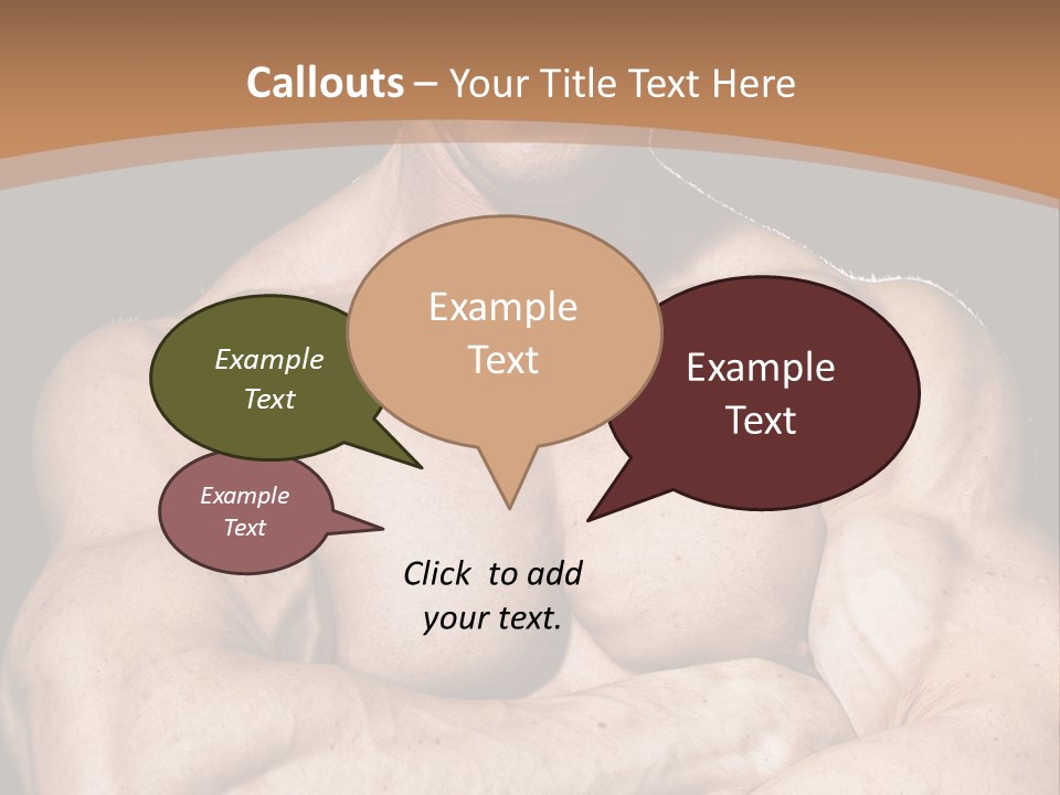 Athlete Y Chest PowerPoint Template