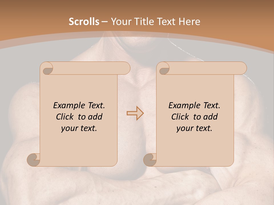 Athlete Y Chest PowerPoint Template