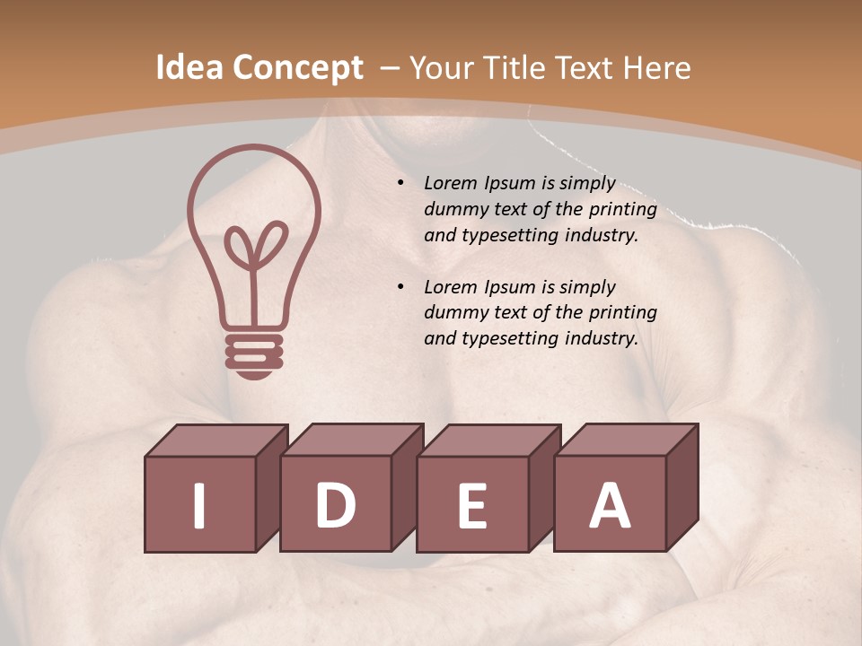 Athlete Y Chest PowerPoint Template