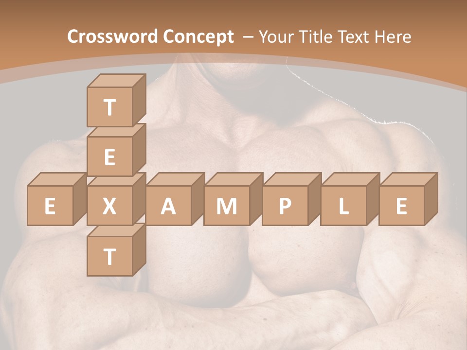 Athlete Y Chest PowerPoint Template