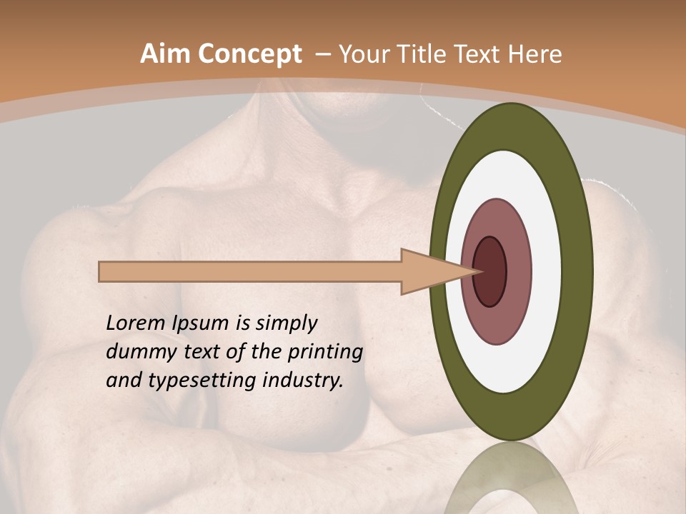 Athlete Y Chest PowerPoint Template