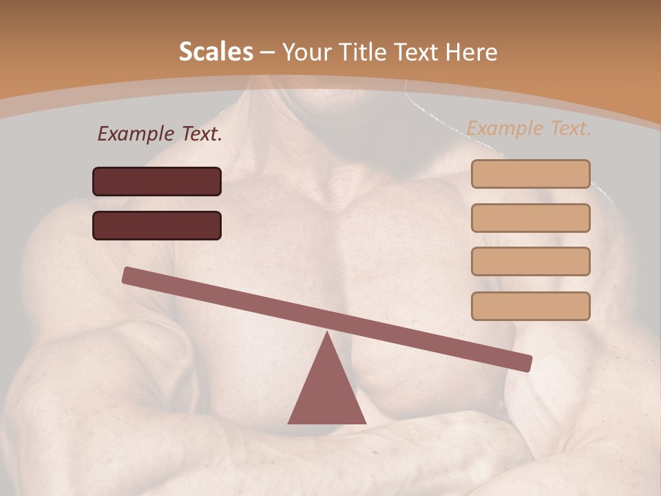 Athlete Y Chest PowerPoint Template