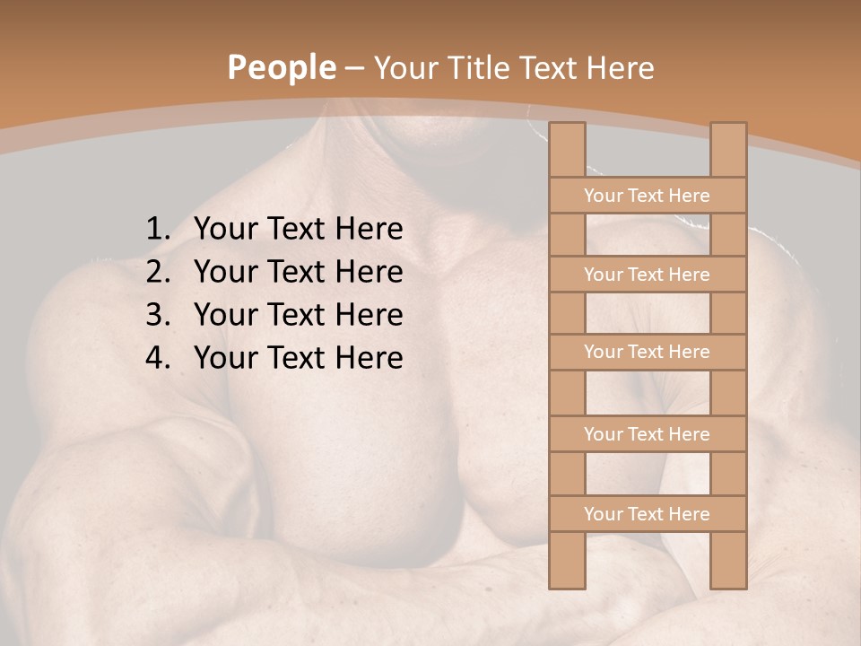 Athlete Y Chest PowerPoint Template