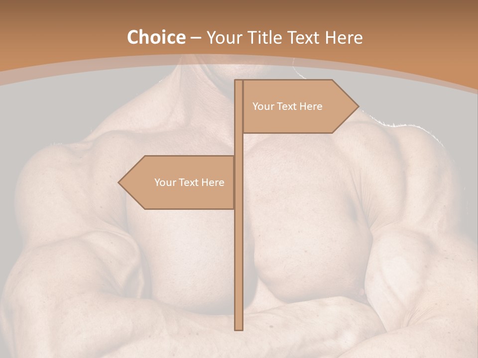 Athlete Y Chest PowerPoint Template