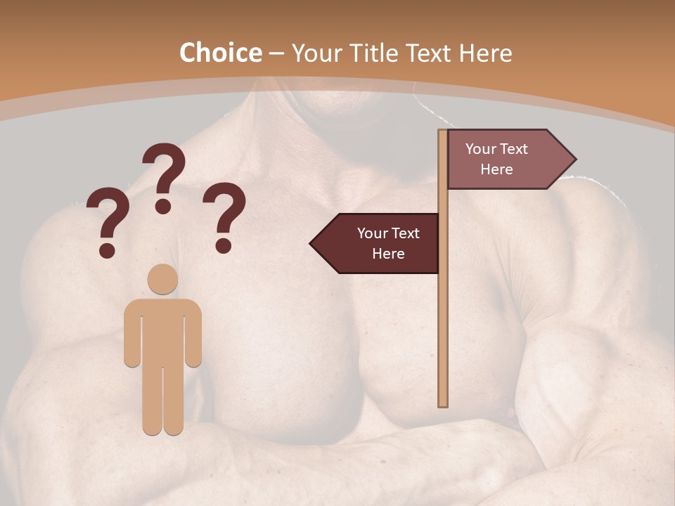 Athlete Y Chest PowerPoint Template