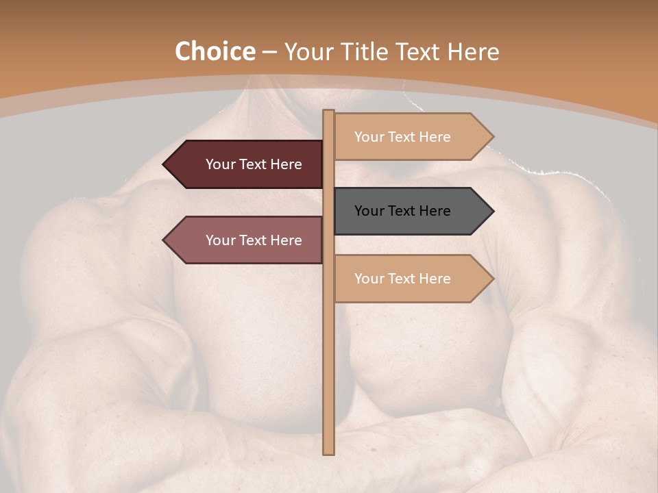 Athlete Y Chest PowerPoint Template