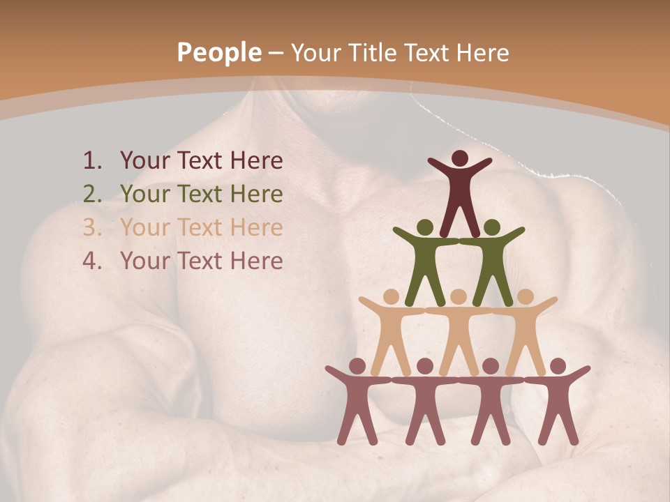 Athlete Y Chest PowerPoint Template