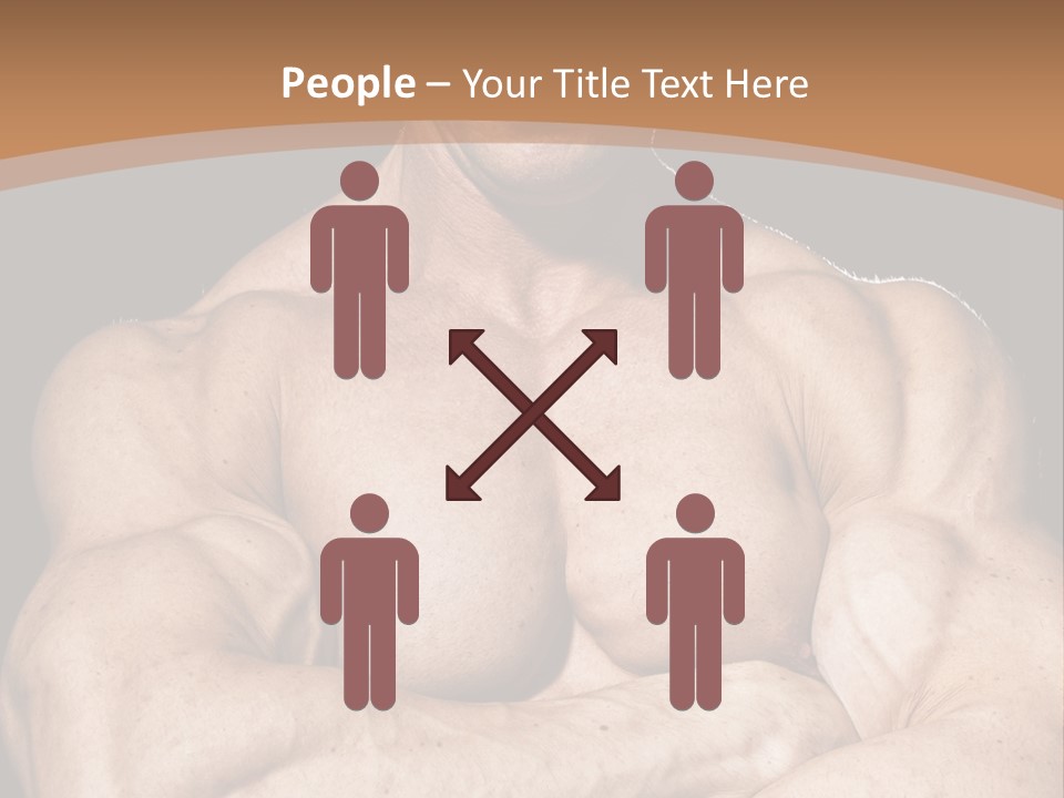 Athlete Y Chest PowerPoint Template