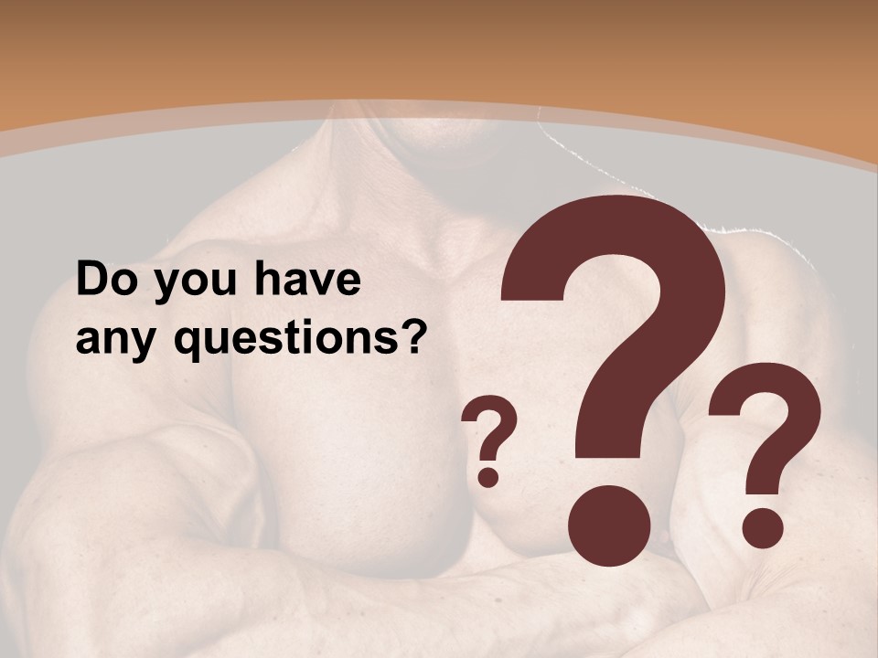 Athlete Y Chest PowerPoint Template