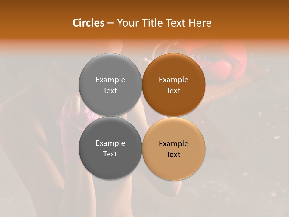 A Woman With Boxing Gloves And Gloves On PowerPoint Template