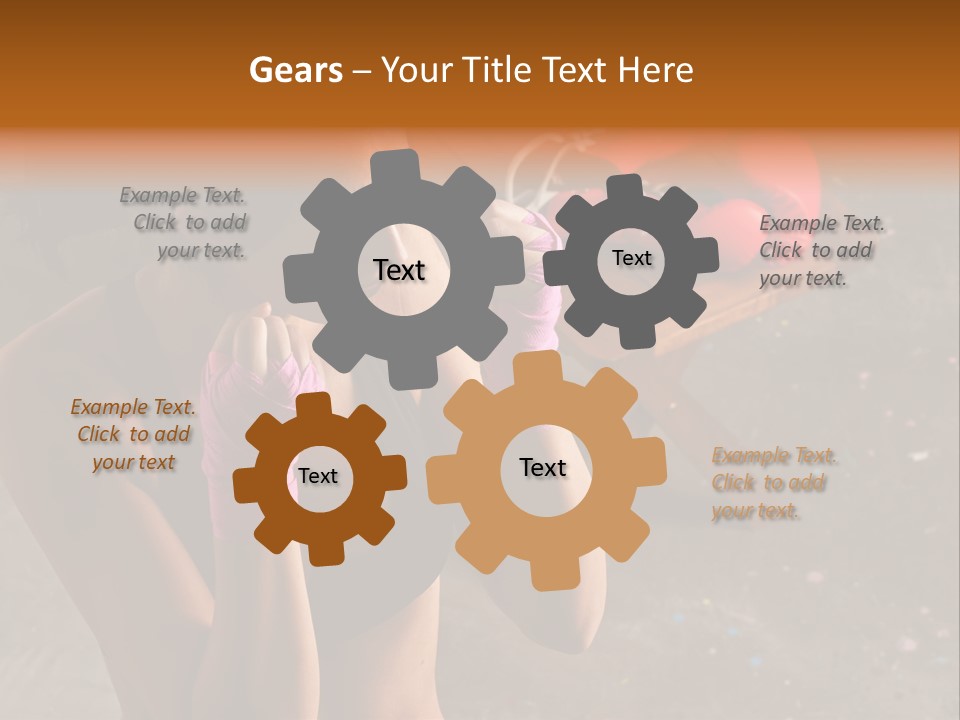 A Woman With Boxing Gloves And Gloves On PowerPoint Template