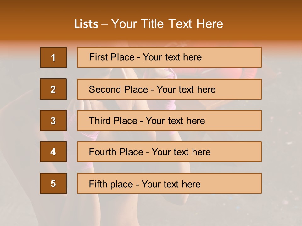 A Woman With Boxing Gloves And Gloves On PowerPoint Template