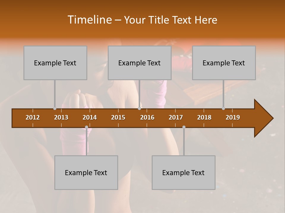 A Woman With Boxing Gloves And Gloves On PowerPoint Template
