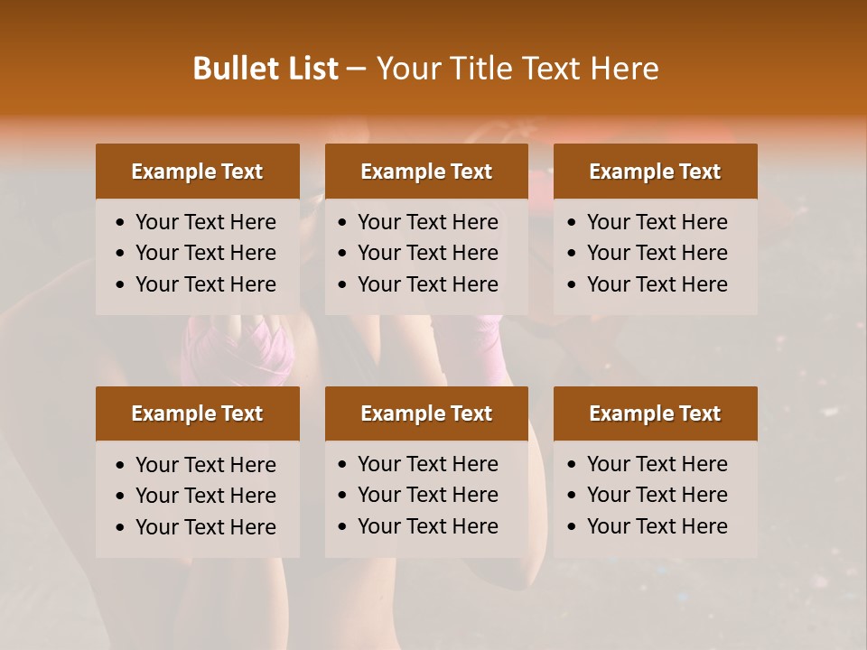 A Woman With Boxing Gloves And Gloves On PowerPoint Template