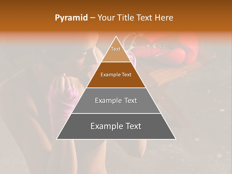 A Woman With Boxing Gloves And Gloves On PowerPoint Template