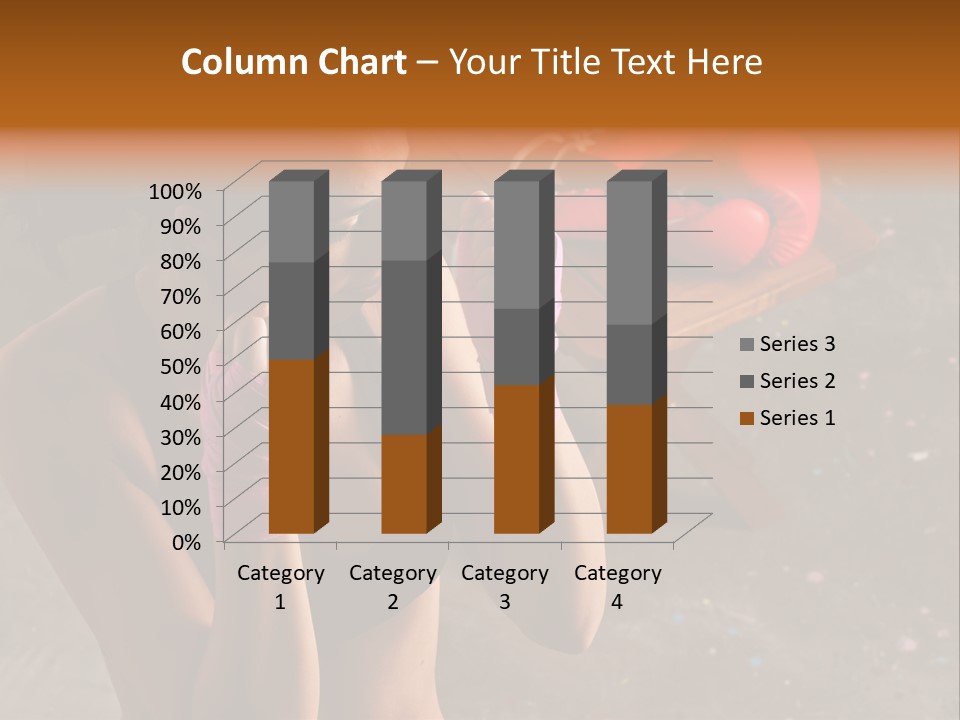 A Woman With Boxing Gloves And Gloves On PowerPoint Template