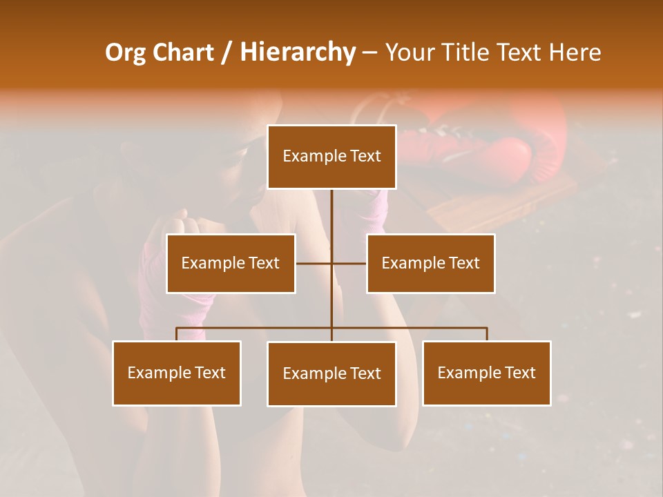 A Woman With Boxing Gloves And Gloves On PowerPoint Template