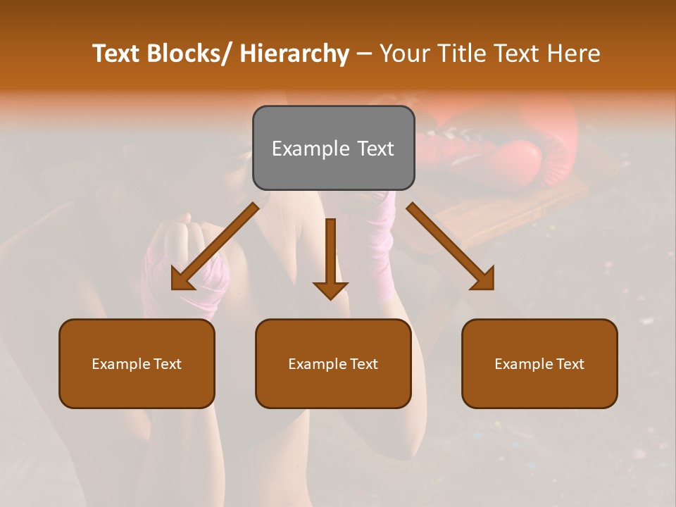 A Woman With Boxing Gloves And Gloves On PowerPoint Template