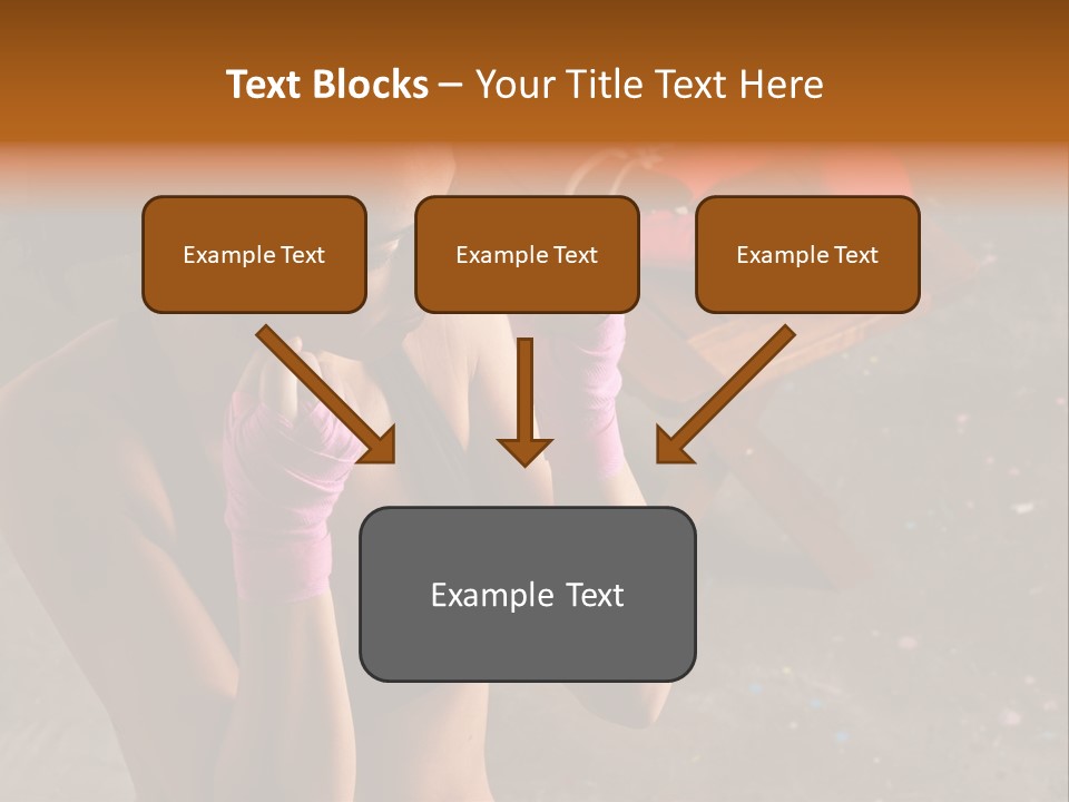 A Woman With Boxing Gloves And Gloves On PowerPoint Template