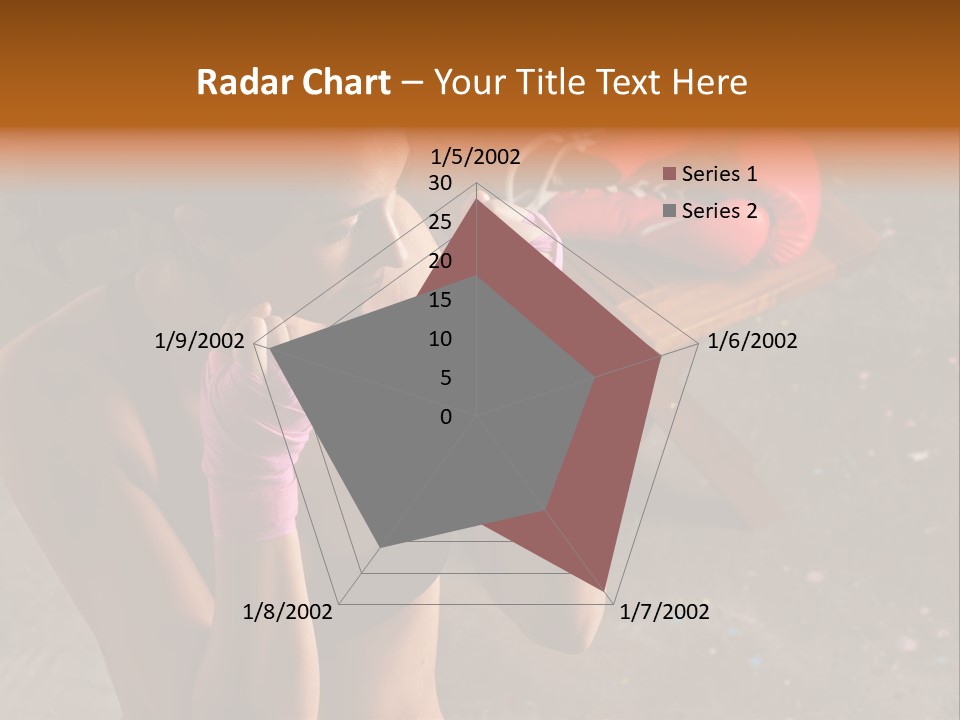 A Woman With Boxing Gloves And Gloves On PowerPoint Template