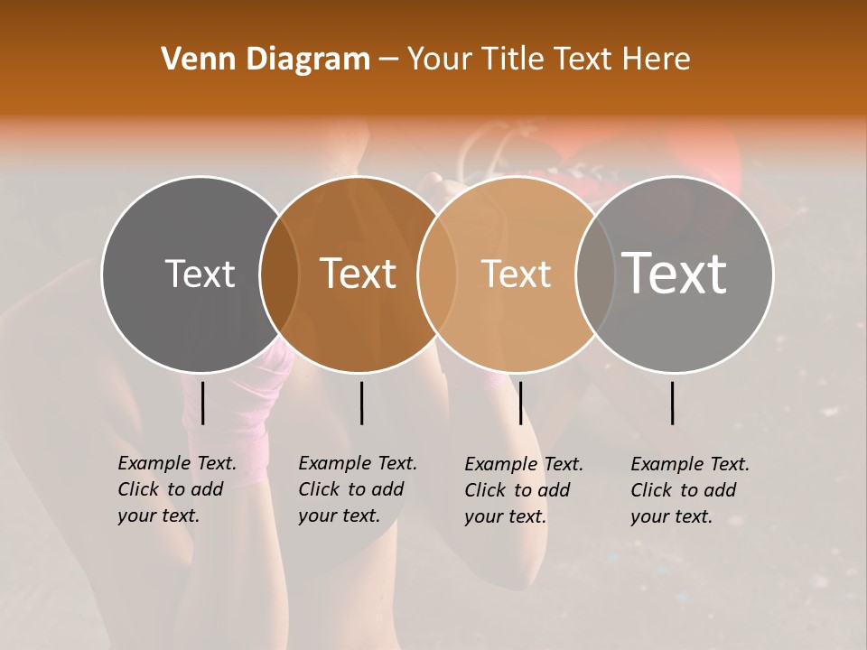 A Woman With Boxing Gloves And Gloves On PowerPoint Template