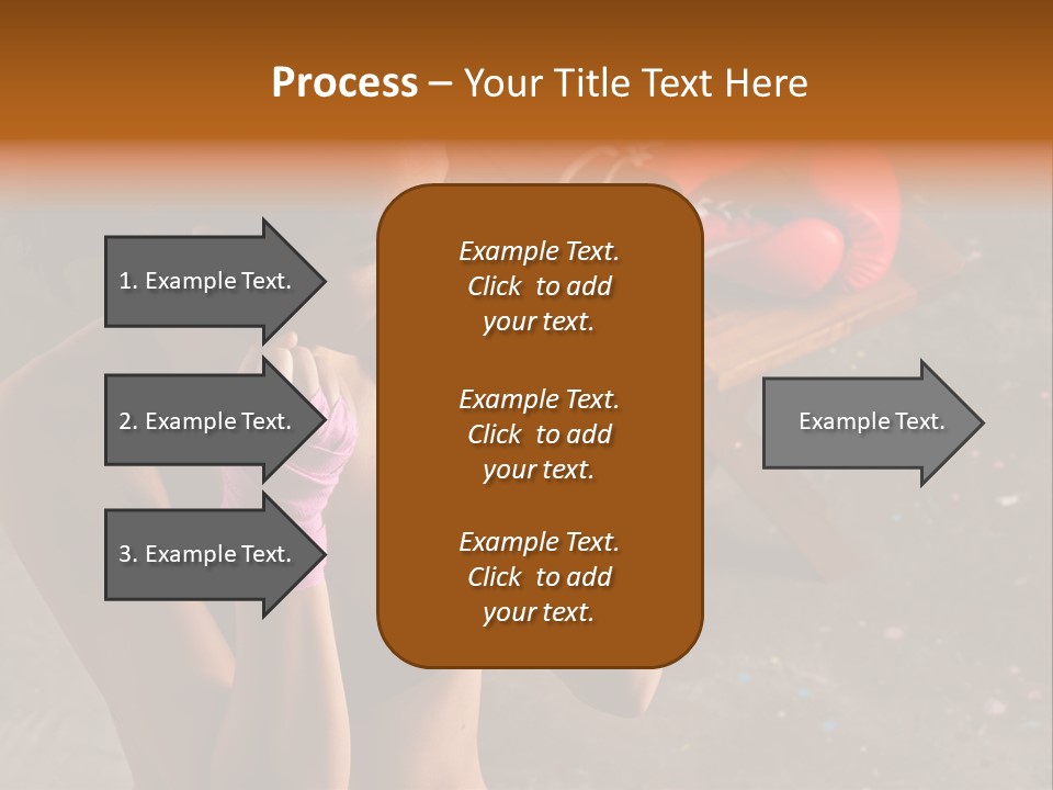 A Woman With Boxing Gloves And Gloves On PowerPoint Template