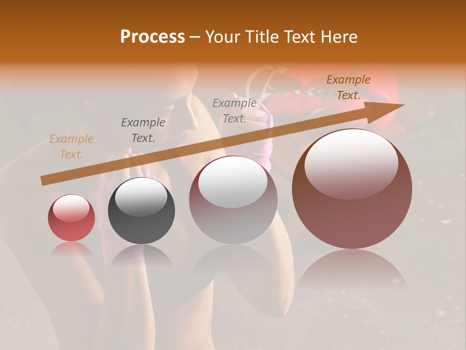 A Woman With Boxing Gloves And Gloves On PowerPoint Template