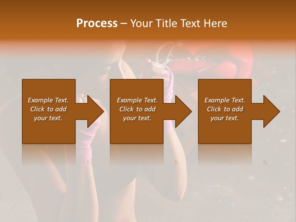 A Woman With Boxing Gloves And Gloves On PowerPoint Template