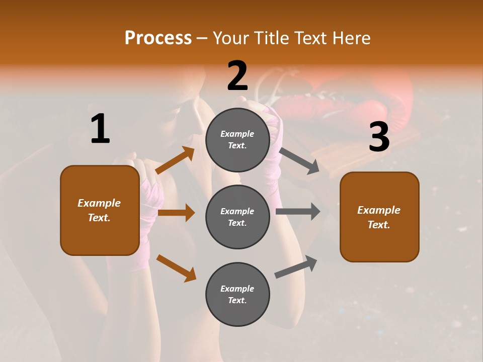 A Woman With Boxing Gloves And Gloves On PowerPoint Template
