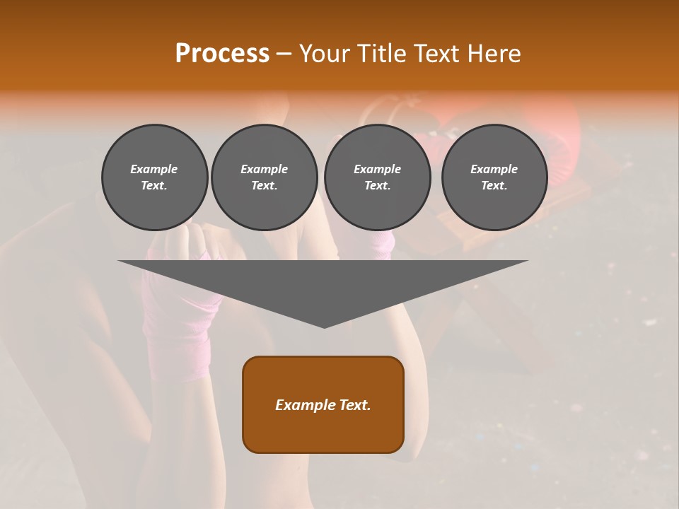 A Woman With Boxing Gloves And Gloves On PowerPoint Template